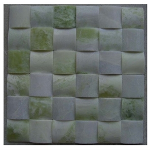 Green Jade Stone Mosaic Tiles, Green Onyx Mosaic