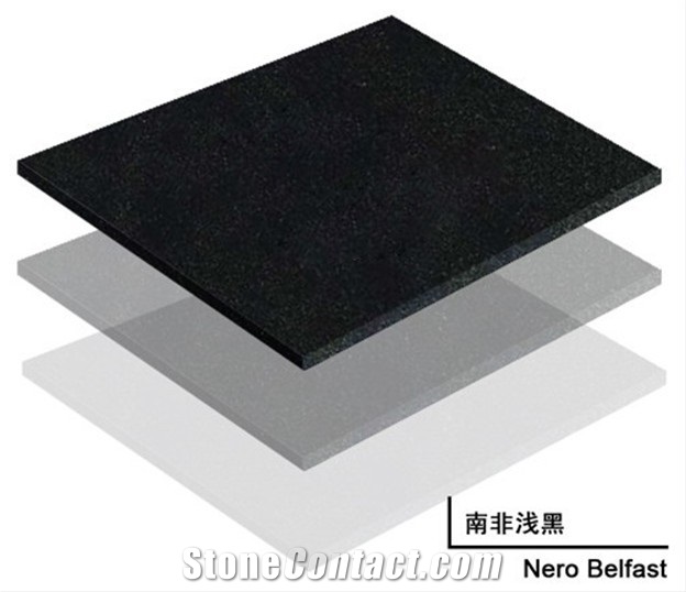 Nero Belfast Granite Tiles, China Impala Black Granite Tiles