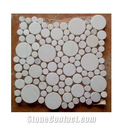 New Design Stone Marble Mosaic Tile, White Marble Mosaic