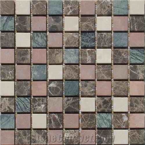 Stone Mosaic, Emperador Brown Marble Mosaic