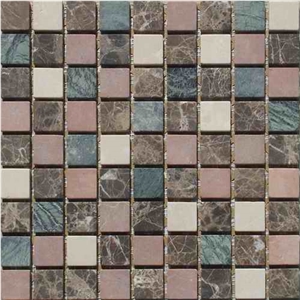 Stone Mosaic, Emperador Brown Marble Mosaic