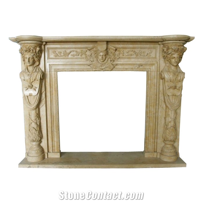 Fireplaces / Stone Fireplace / Granite and Marble, Grey Granite Fireplaces