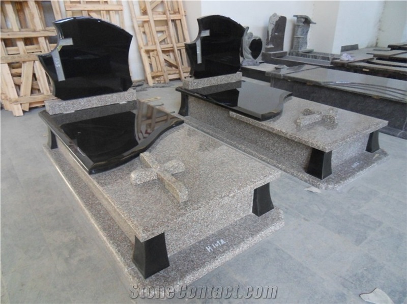 European Style Tombstone, Monument, G635 Red Granite Tombstone