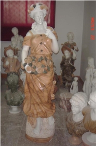 Marble Statue, Stone Statue, Wanxia Red Marble Statue