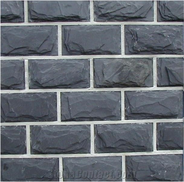 Split Face Black Slate Wall Tile from China