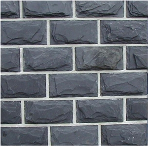 Split Face Black Slate Wall Tile