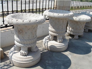 Stone Planters, Granite Planters, G682 Yellow Granite Planters