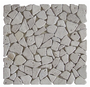 Travertine Mosaic Tile, White Travertine Mosaic