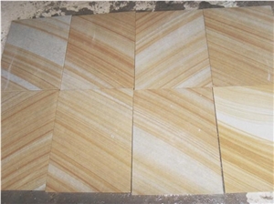 Wooden Yellow Sandstone Tiles