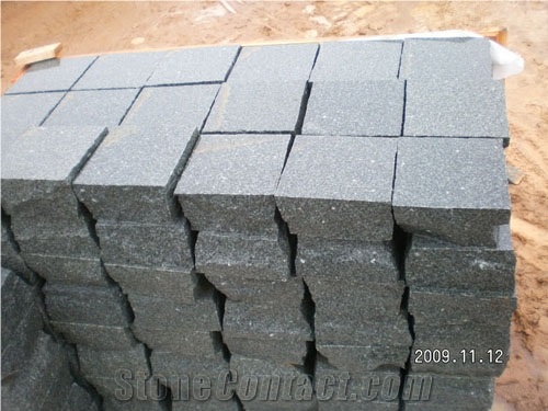 G654 Granite Cubestone, China Impala Black Granite Cubes
