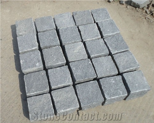 G654 Black Granite Cube Stone
