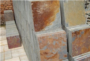 China Rust Slate, Multicolor Slate Tiles