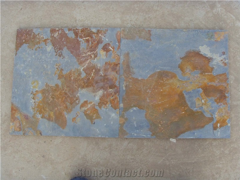 China Rust Slate, Multicolor Slate Tiles