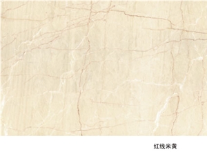 Red Line Cream Marble Tile, China Beige Marble