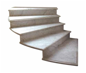 Staircase ST-001, White Marble Staircase