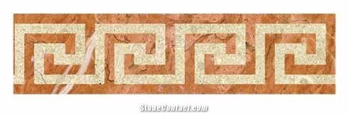 Water Jet Inlay Border Line, Brown Marble Border Line