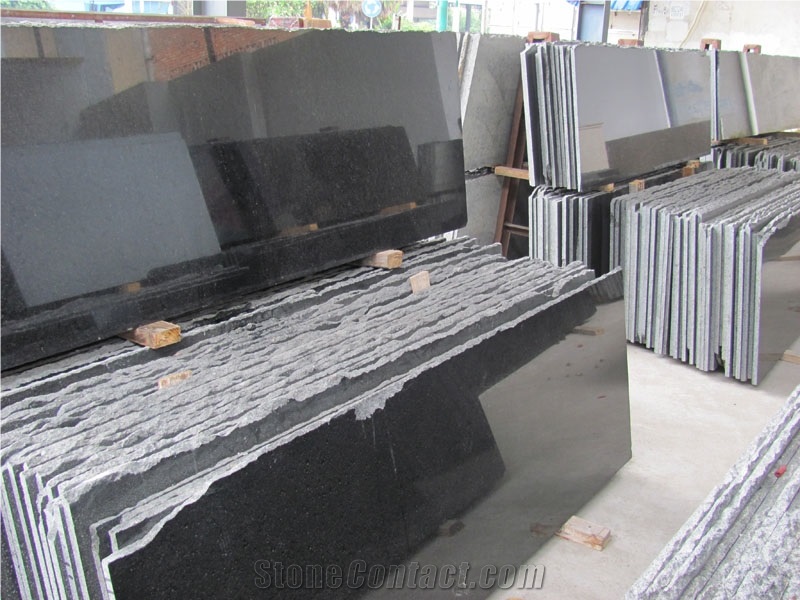 Black Diamond Granite, Black Granite, Mongolia Black Granite Slabs