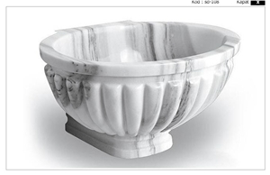 White Marble Wash Basin, Pearl Antique White Marble