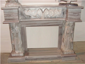 Slawniowice Marble Fireplace, Grey Marble