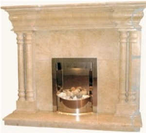 Coolonade Fireplace, Crema Marfil Beige Marble