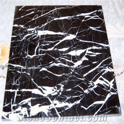 Nero Marqiuna Marble, China Marquina Marble Tiles