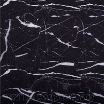 China Nero Marquina - Marble Slab & Tile, Black Marquina Marble Tiles