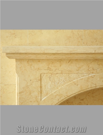 Fireplace Mantel, Sunny Yellow Marble