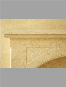 Fireplace Mantel, Sunny Yellow Marble