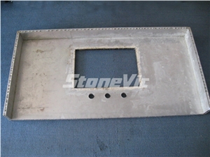 Honeycomb Laminated Marble Vanity Top, Beige Marble Vanity Top