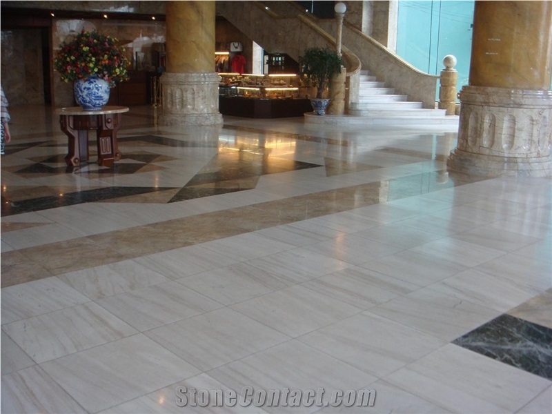 Milk White Marble Flooring Tiles