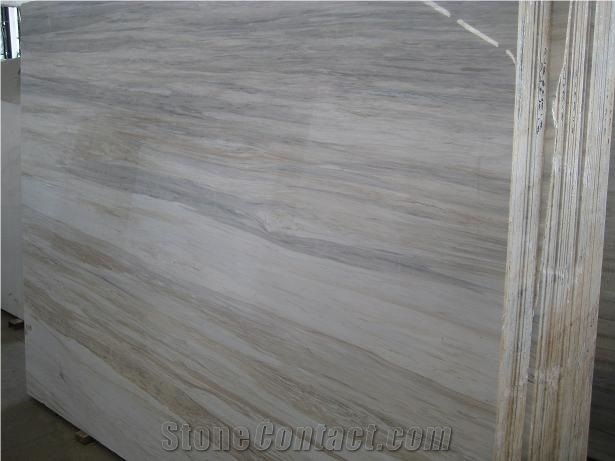 White Wooden Vein Marble Tiles & Slabs, Polished Floor Tiles, Wall Tiles