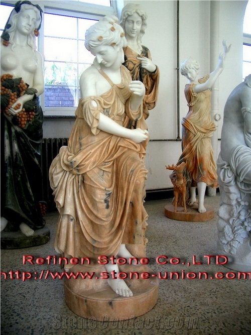 Red Marble Human Sculpture,Garden Sculptures,Statues,Handcarved Sculptures,Western Statues,Landscape Sculptures,Sculpture Ideas