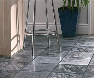 Slate Stone Floor Tiles, Silver Grey Slate