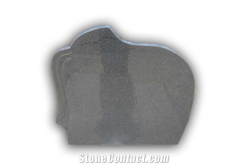 Snow Flake Black Granite Headstone