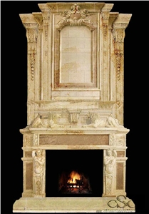 Custom Fireplace, Marble Fireplace
