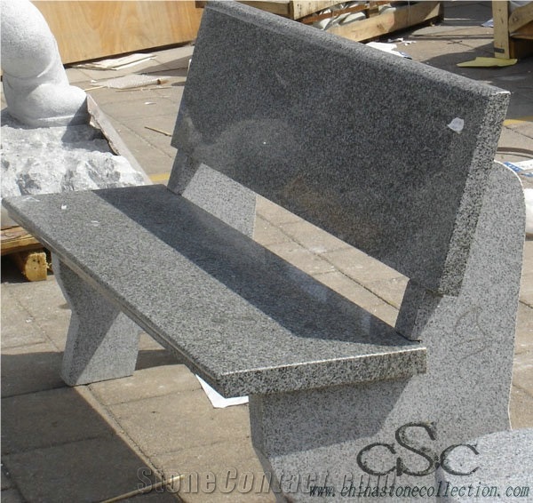 Grey Granite Exterior Bench