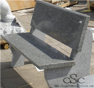 Grey Granite Exterior Bench