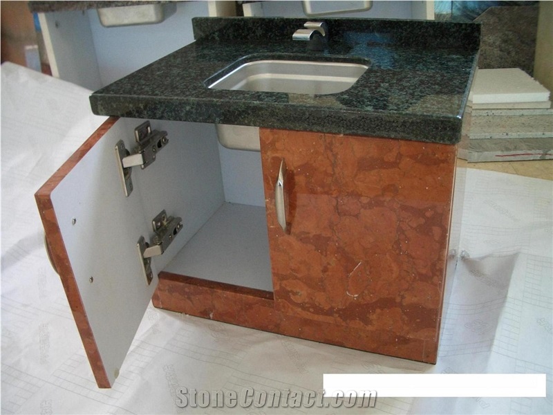 Stone Vanity Cabinet, Pearl Blue Granite Bath Tops