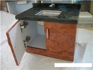 Stone Vanity Cabinet, Pearl Blue Granite Bath Tops
