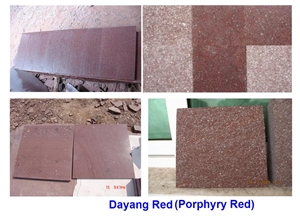 Dayang Red Paving Stones, Porphyry Red Granite