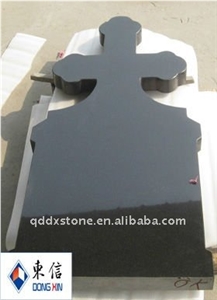 Russian Style Black Granite Tombstone, Shanxi Black Granite Tombstone