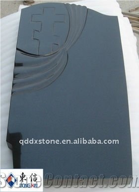 Russian Style Black Granite Tombstone, Shanxi Black Granite Tombstone