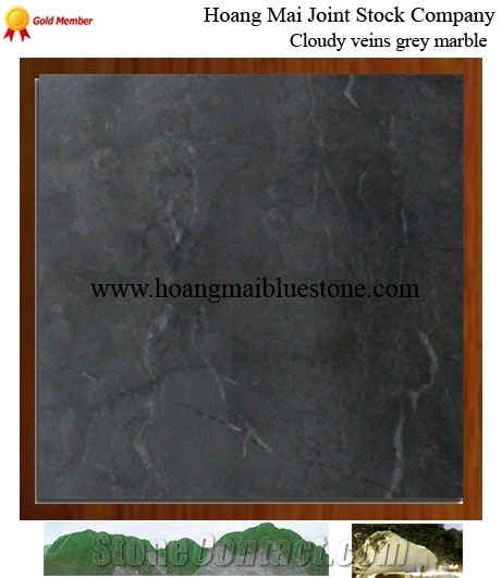 Cloudy Veins Vietnam Grey Marble, Nghe an Grey Marble Slabs