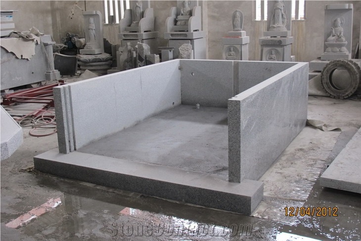 2 Crypts Mausoleum, Padang Grey Granite Mausoleum, Columbarium
