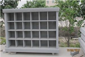 24 Inches Grey Granite Columbarium, Sesame Grey Granite Columbarium
