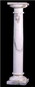 Arabescato Marble Column