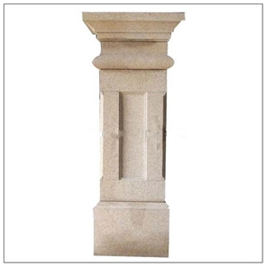 Beige Stone Granite Pillar