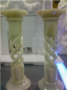 Green Onyx Pedestal Column