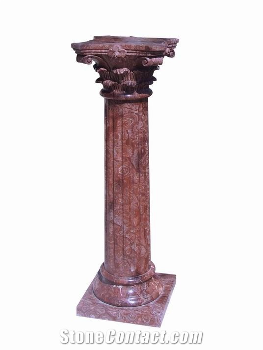 Red Marble Column