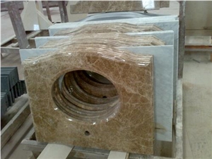 Brown Marble Bathroom Vanitytops, Emperador Light Brown Marble Bath Tops